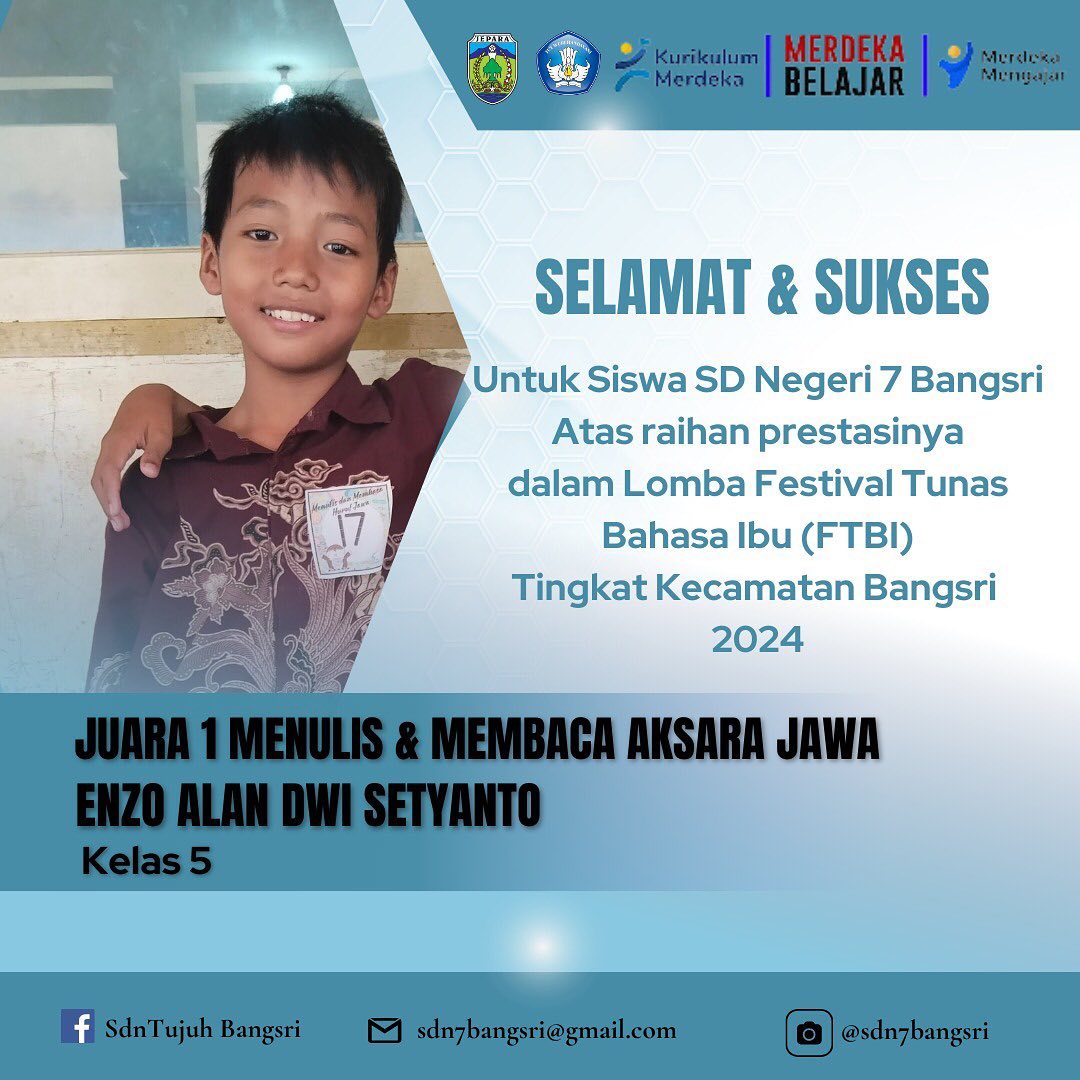 JUARA 1 MENULIS & MEMBACA AKSARA JAWA
